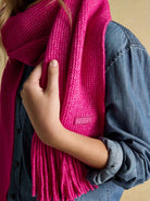 Joules Rosa Oatmeal Knitted Scarf – Soft Fringed Winter Wrap Joules Ladies Headwear