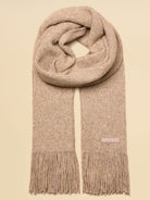 Joules Rosa Oatmeal Knitted Scarf – Soft Fringed Winter Wrap Joules Ladies Headwear