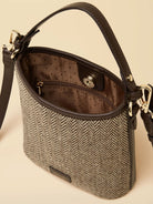 Joules Women’s Bucket Bag – Neutral Herringbone Crossbody & Shoulder Bag Joules Bag
