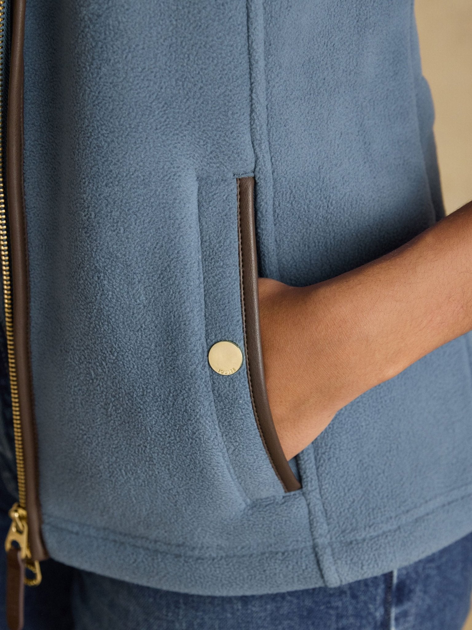 Joules Womens Heritage Fleece Gilet / Ladies Full zip fleece waistcoat / vest Joules Fleece & Gilet