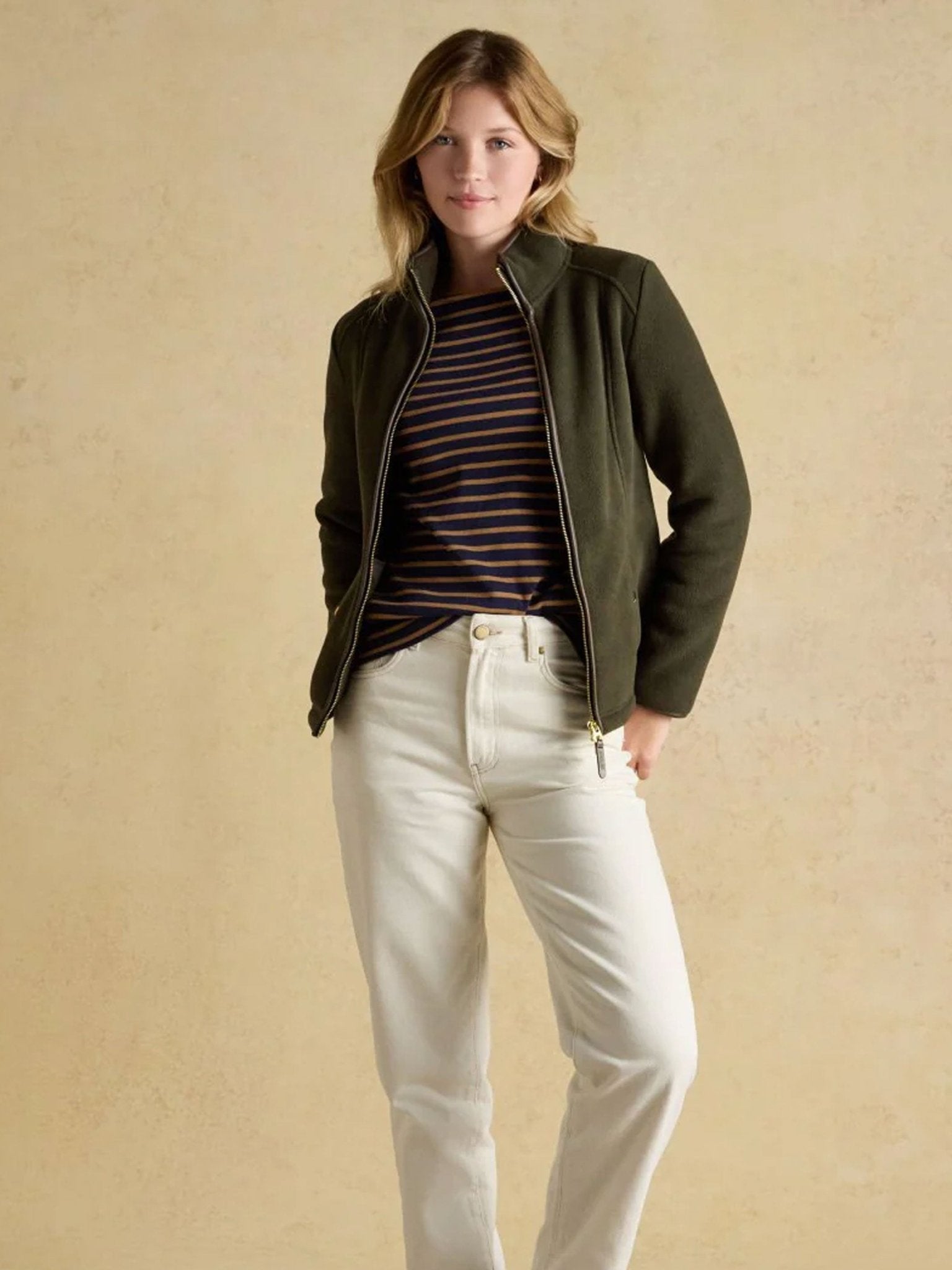 Joules Womens Heritage Fleece Jacket / Ladies Full zip fleece coat Joules