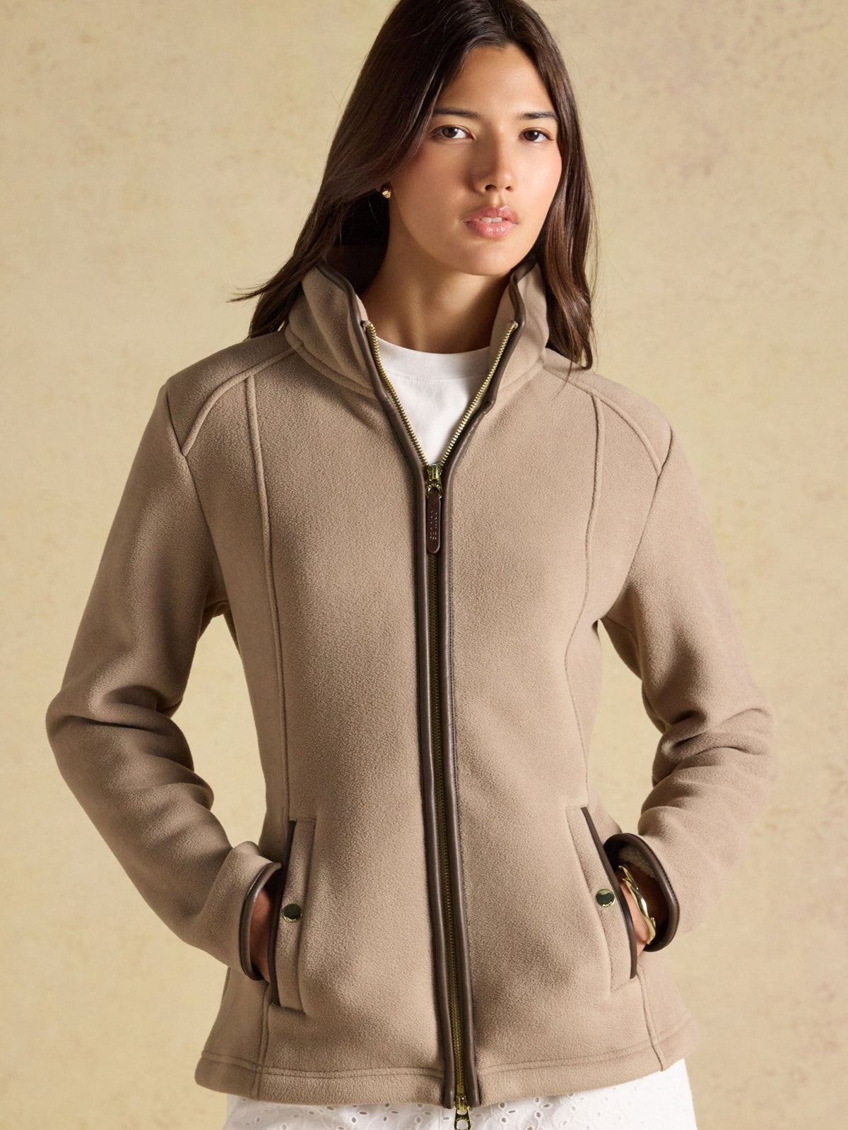 Joules Womens Heritage Fleece Jacket / Ladies Full zip fleece coat Joules Fleece & Gilet