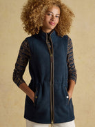 Joules Womens Heritage Longline Fleece Gilet / Ladies Full zip fleece waistcoat Vest Joules