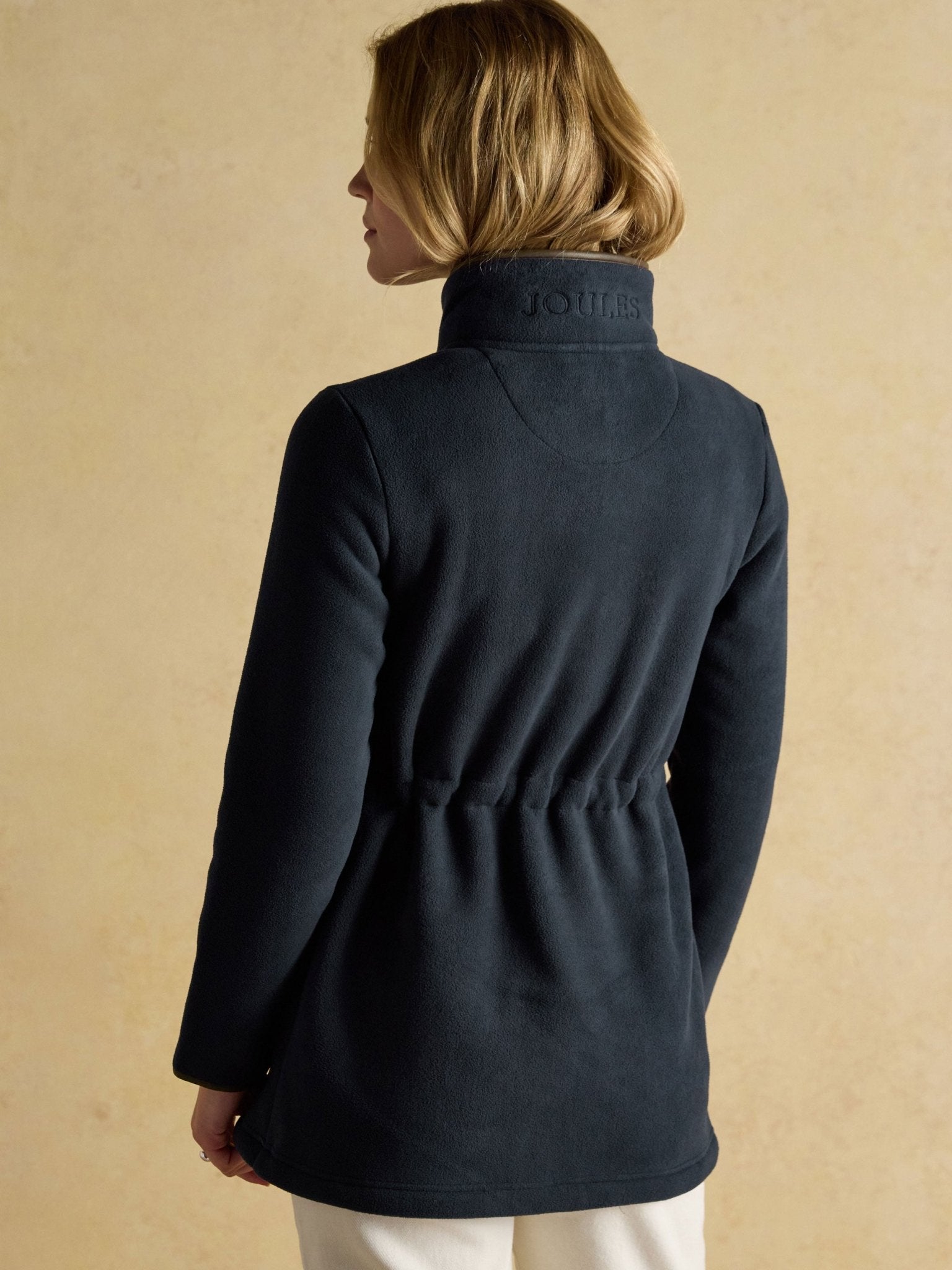 Joules Womens Heritage Longline Fleece Jacket / Ladies Full zip fleece coat Joules