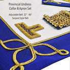 Masonic Regalia UK Freemason Provincial Undress Collar and Apron Set - Masonic Men Masonic Regalia Apron