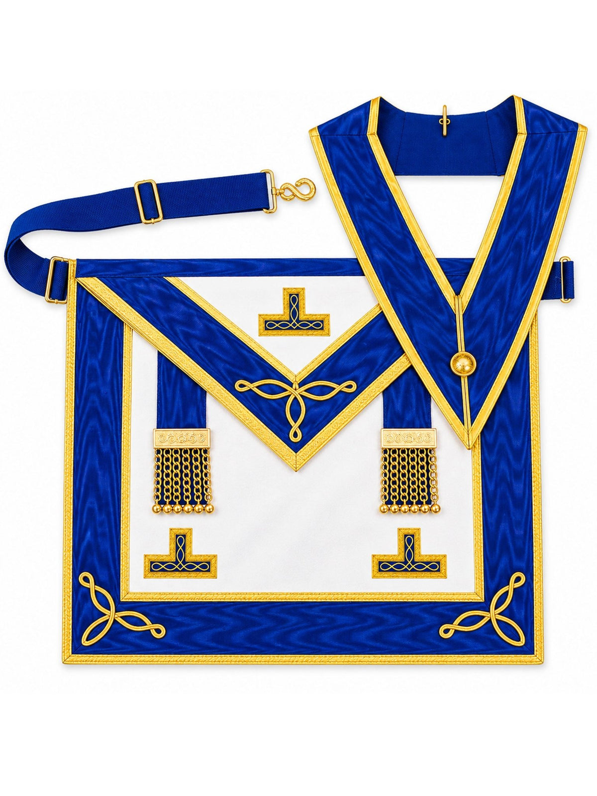 Masonic Regalia UK Freemason Provincial Undress Collar and Apron Set - Masonic Men Masonic Regalia Apron