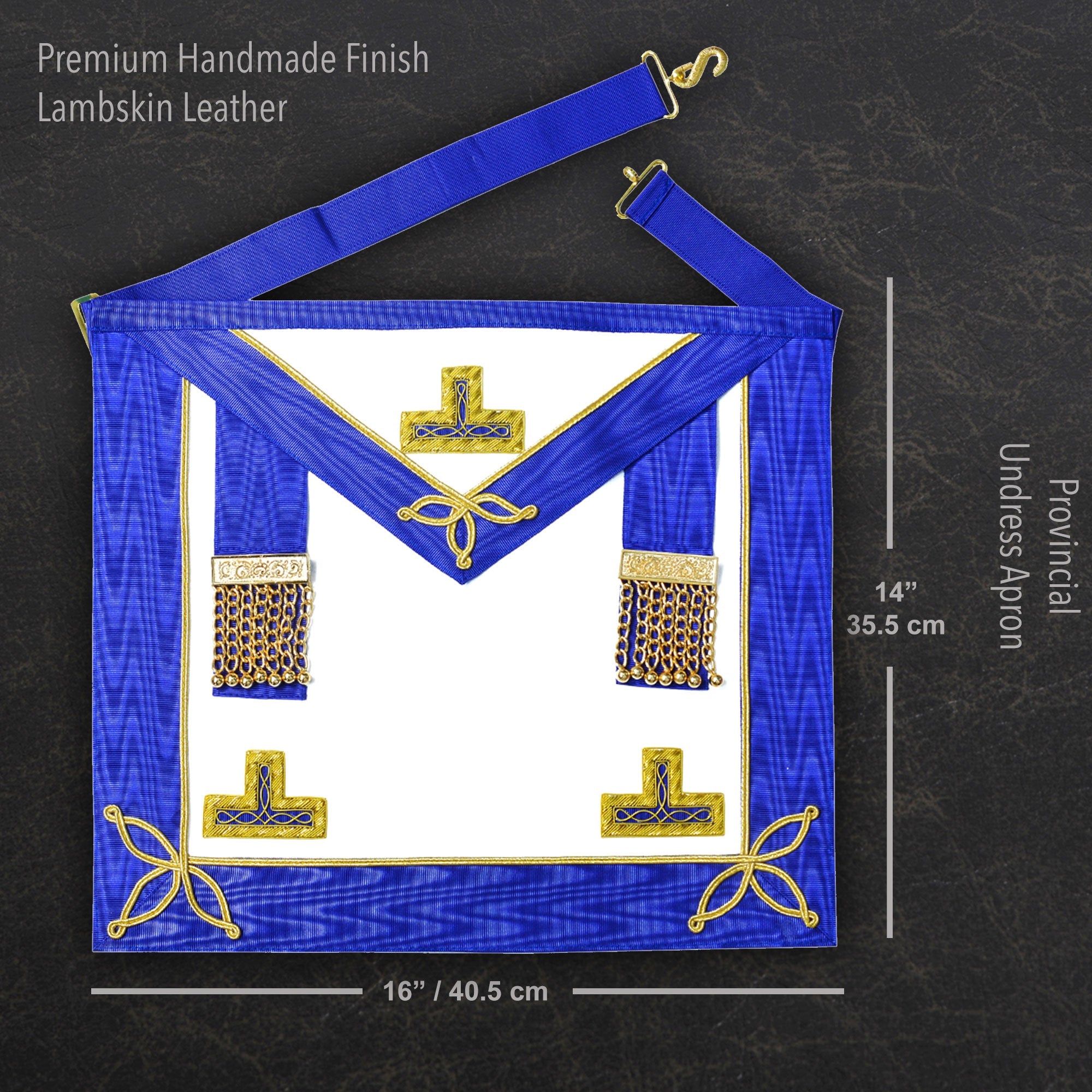Masonic Regalia UK Freemason Provincial Undress Collar and Apron Set - Masonic Men Masonic Regalia Apron