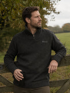 Pinewood Hurricane Men’s Jumper - Windproof Half Zip Sweater Knitted Wool Blend Pinewood Knitwear