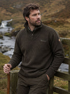 Pinewood Hurricane Men’s Jumper - Windproof Half Zip Sweater Knitted Wool Blend Pinewood Knitwear