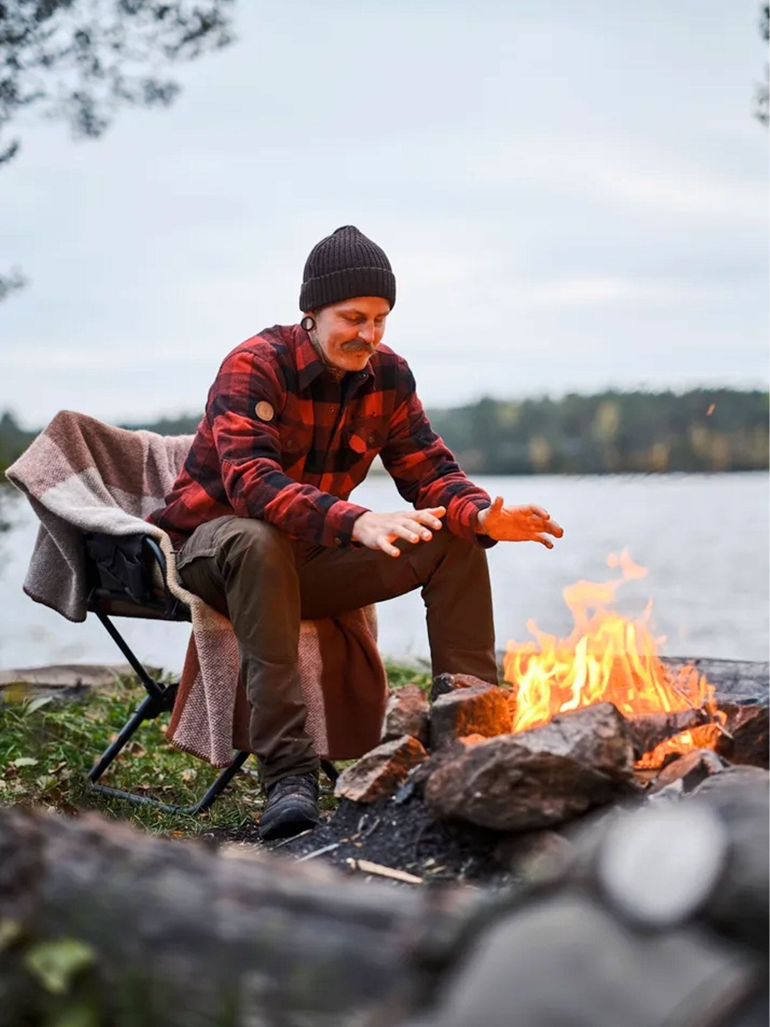 Pinewood Mens Canada Classic check shirt / flannel wool mix mans check Pinewood Shirt