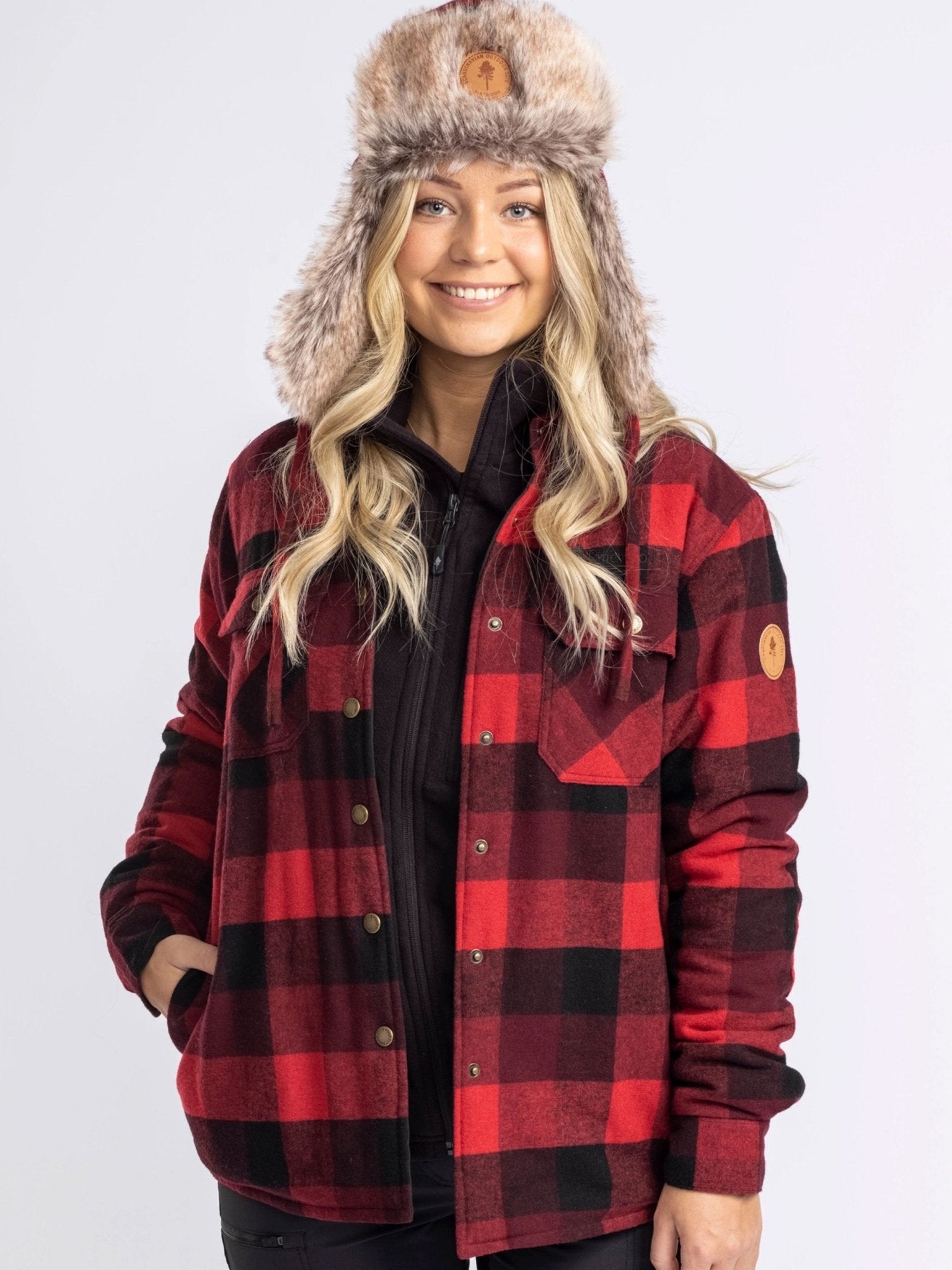 Pinewood Womens Canada Classic check shirt / ladies flannel wool mix Pinewood