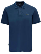 Swazi men's navy cotton piqué polo shirt, front view