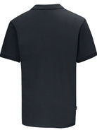 Swazi men's black cotton piqué polo shirt, back view