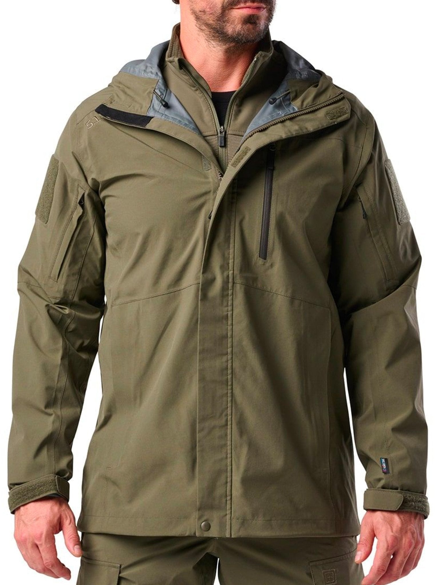 5.11 Tactical Waterproof Breathable Force Rainshell Jacket EN 343 Certified