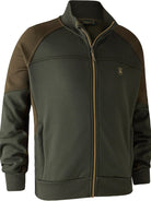 Deerhunter Deerhunter - Rogaland Sweat with Rib Neck - Mens full zip sweater / fleece jacket in Adventure Green Knitwear
