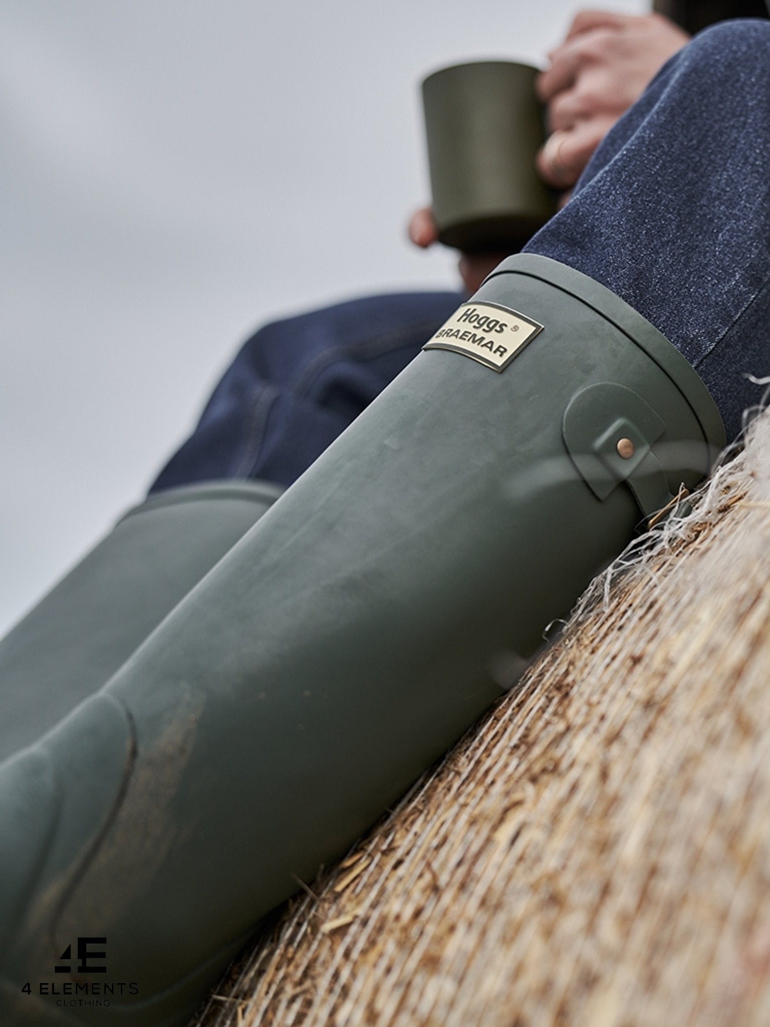 Hoggs of Fife Hoggs Of Fife - Braemar Wellington / welly boots waterproof Rubber outdoor rain boot Wellington Boots