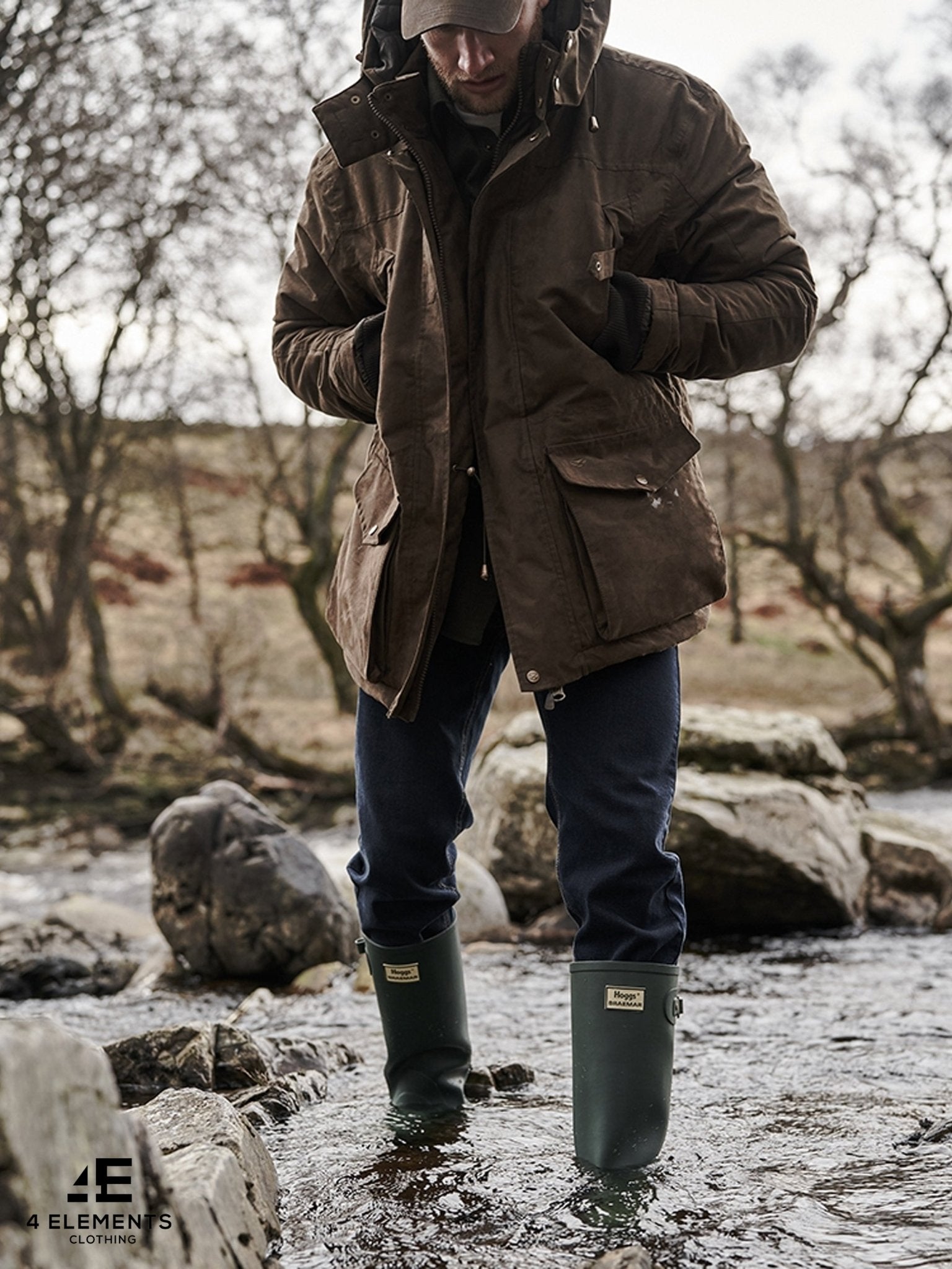 Hoggs of Fife Hoggs Of Fife - Braemar Wellington / welly boots waterproof Rubber outdoor rain boot Wellington Boots