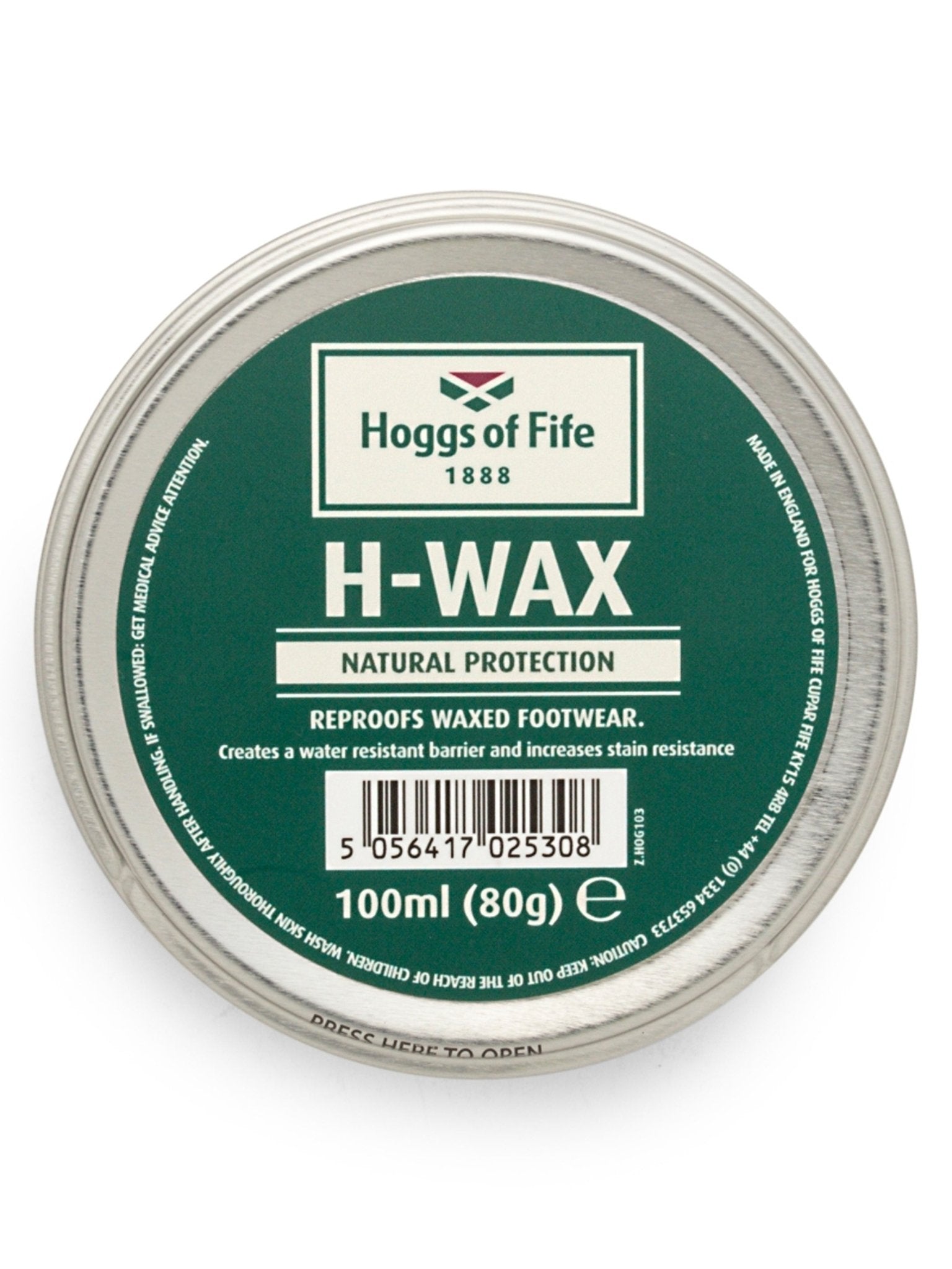 Hoggs of Fife Hoggs of Fife - H - Wax Reproof protection Waxed Shoe care / Footwear Protection - 100ml Shoe & Clothing Care