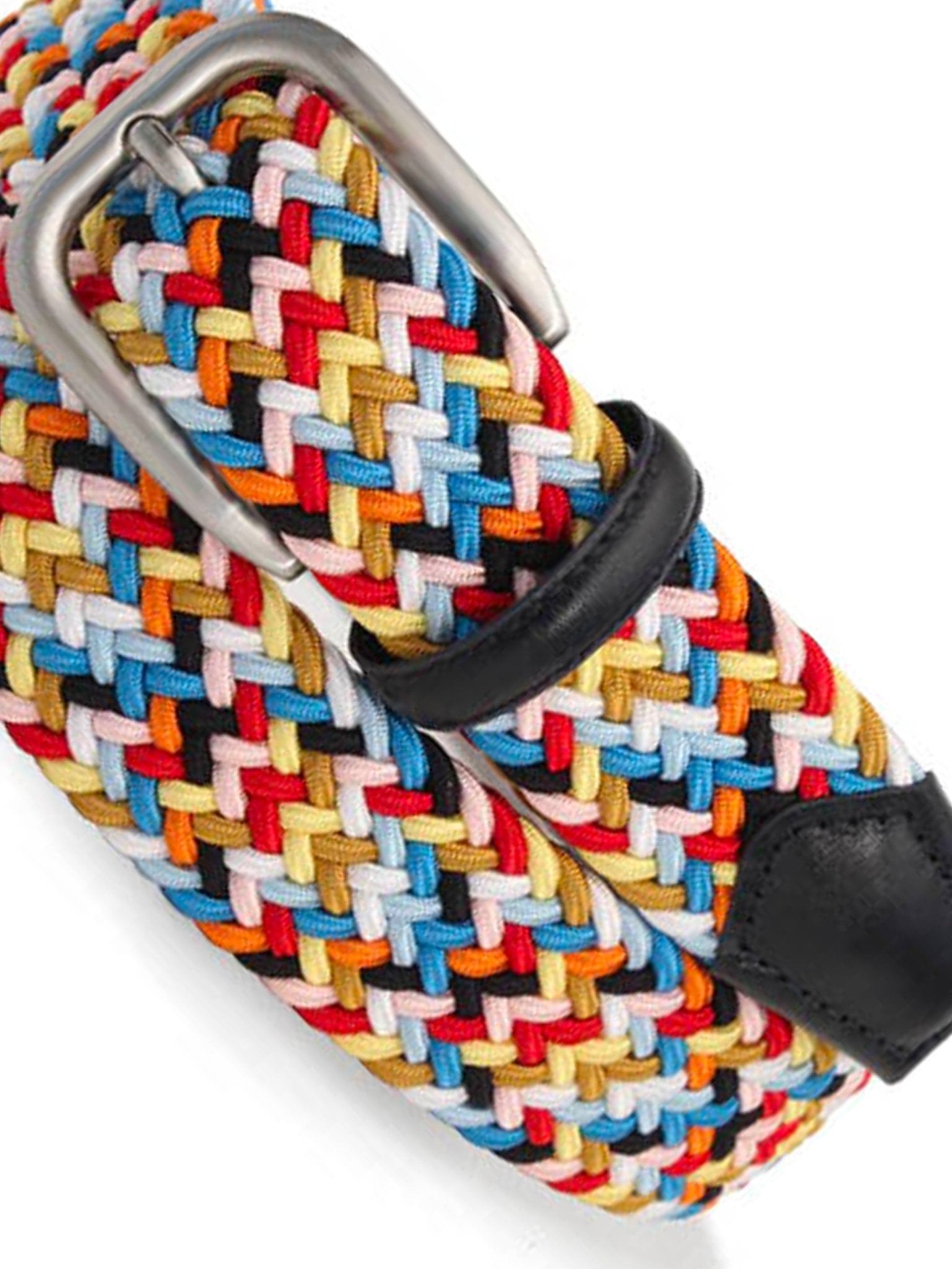 Robert Charles Belts - 1005 Cotton Blend Leather Mens belt Multi - 35mm width - Made in Italy