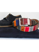 Robert Charles Robert Charles Belts - 1587 Patchwork Mens Leather Belt 40mm - Made in Italy - 100% Leather Belts