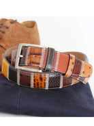 Robert Charles Robert Charles Belts - 1611 Patchwork belt 40mm - Made in Italy - 100% Leather Belts