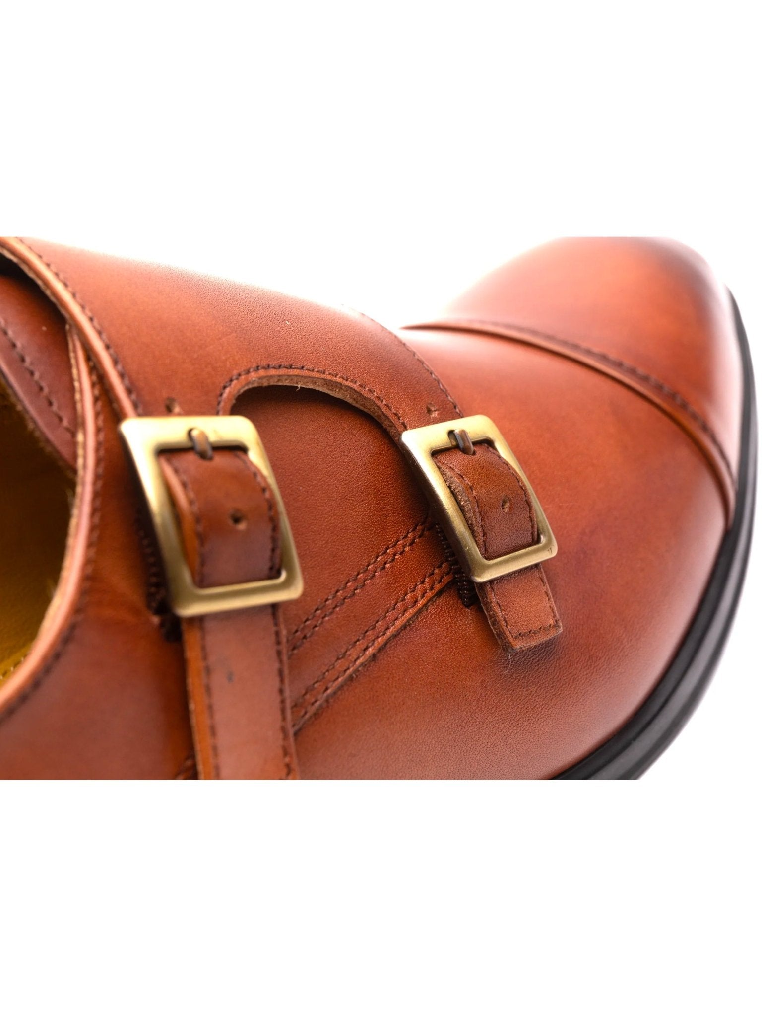 Mens tan buckle on sale shoes