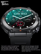 Telsa TELSA UK - Smart Watch Waterproof IP67 military style mens Sports & fitness digital Watch with Touch Screen display, Fitness Watch, Heart Rate, Step counter Smart Watch for men IOS & Android Watch