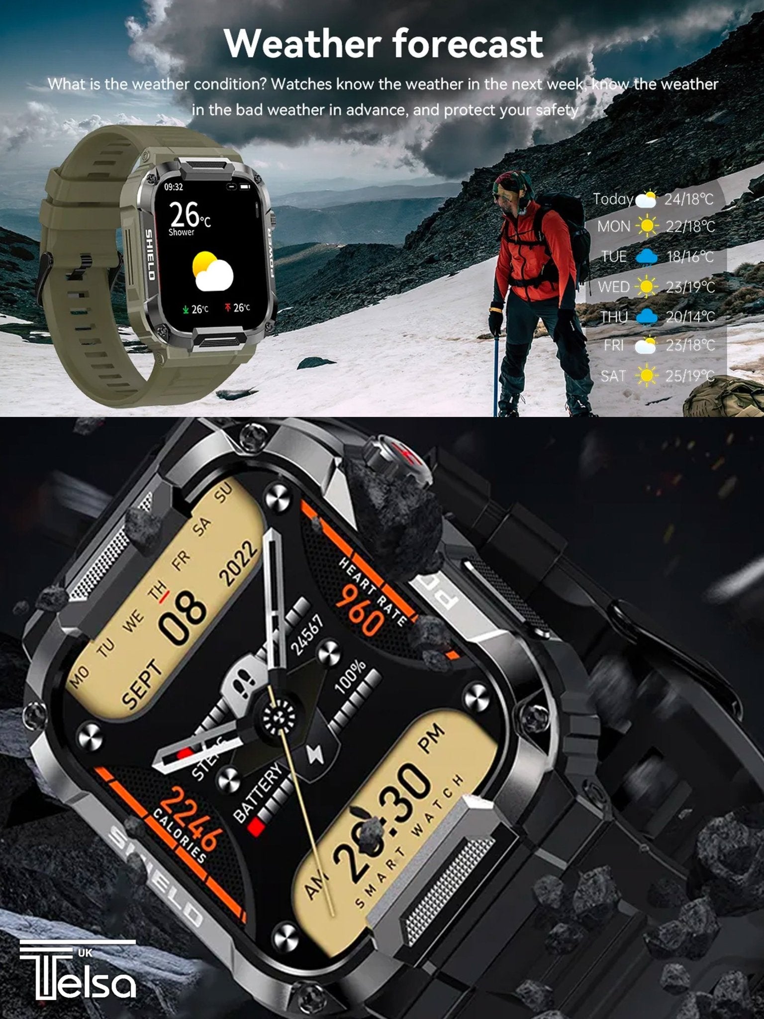 Military clearance bluetooth watch