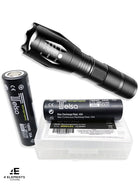Telsa Telsa - Waterproof Zoom Aluminium LED Tactical Torch Flashlight - Free 2 x 18650 (Flat Top) Batteries Torch