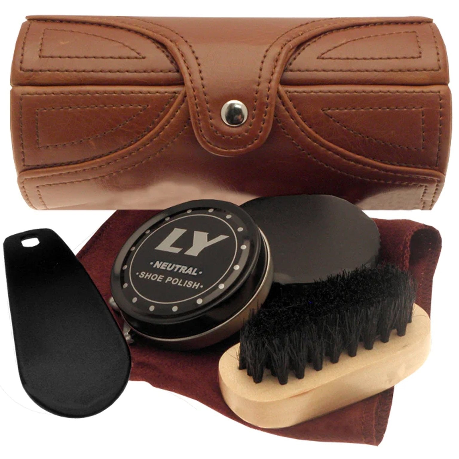 The British Bag Company British Bag Company - 5 Piece Barrel Shoe cleaning and care Kit Shoe & Clothing Care